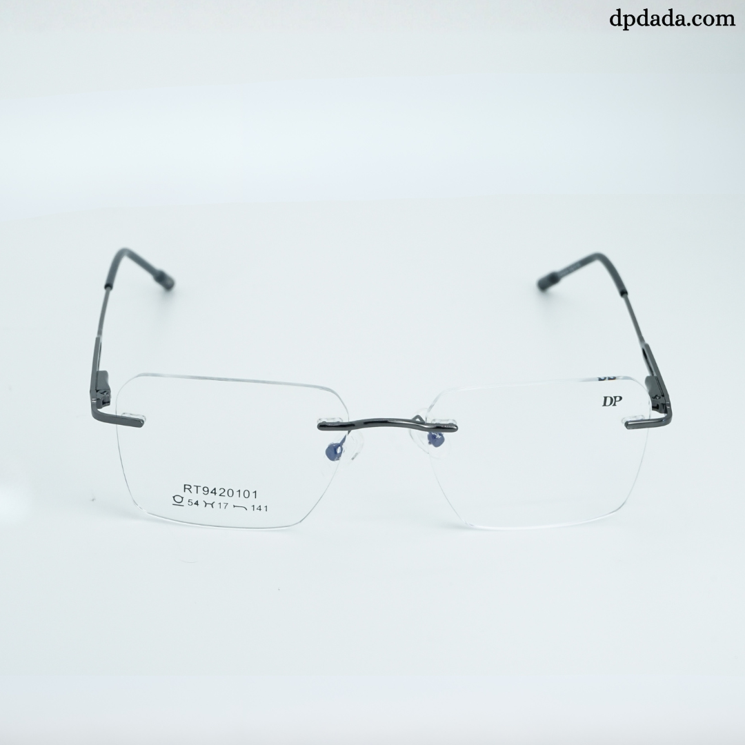 DP DADA.COM Rimless Spectacle Gun Metal RT9420101