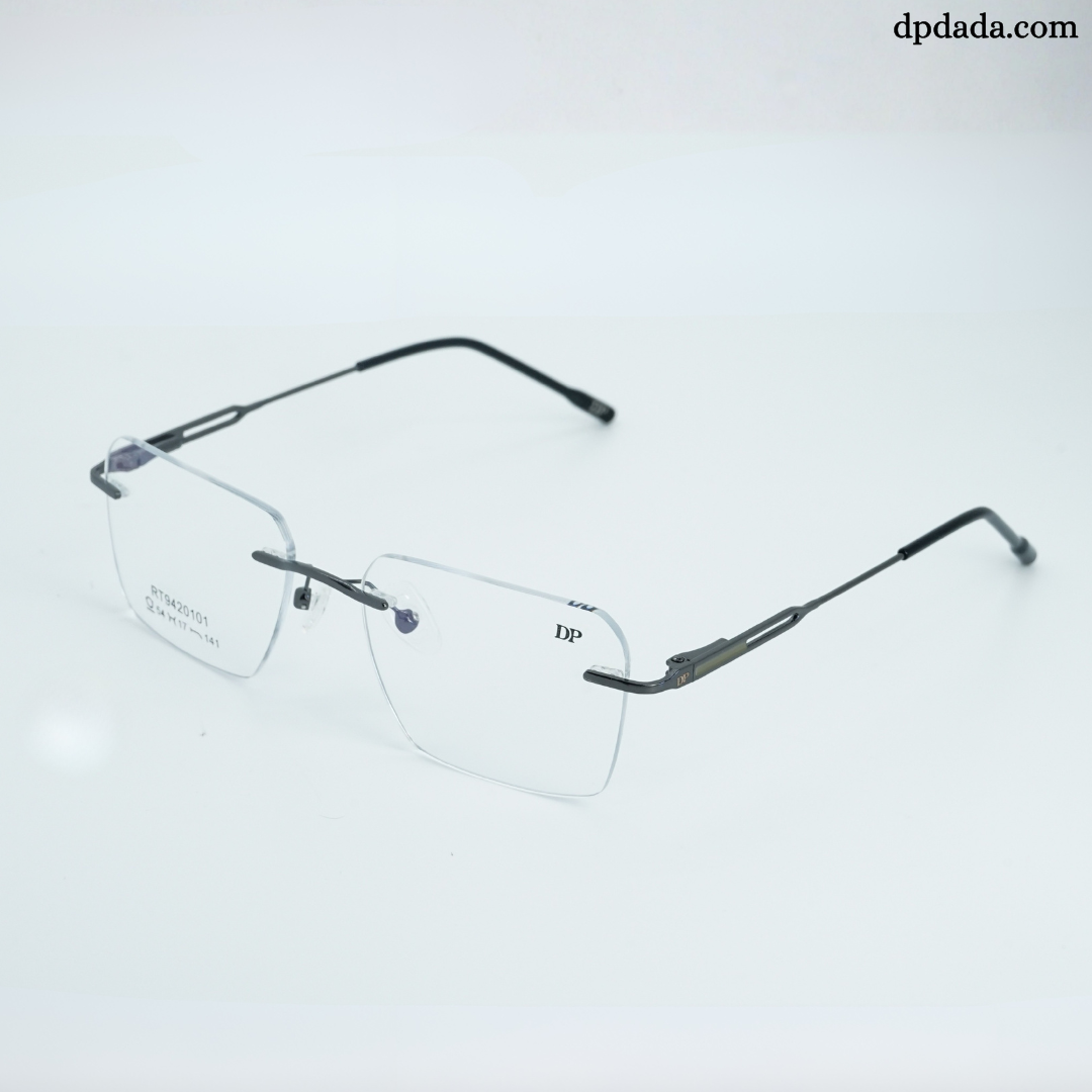 DP DADA.COM Rimless Spectacle Gun Metal RT9420101