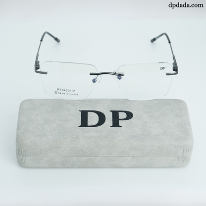 DP DADA.COM Rimless Spectacle Gun Metal RT9420101