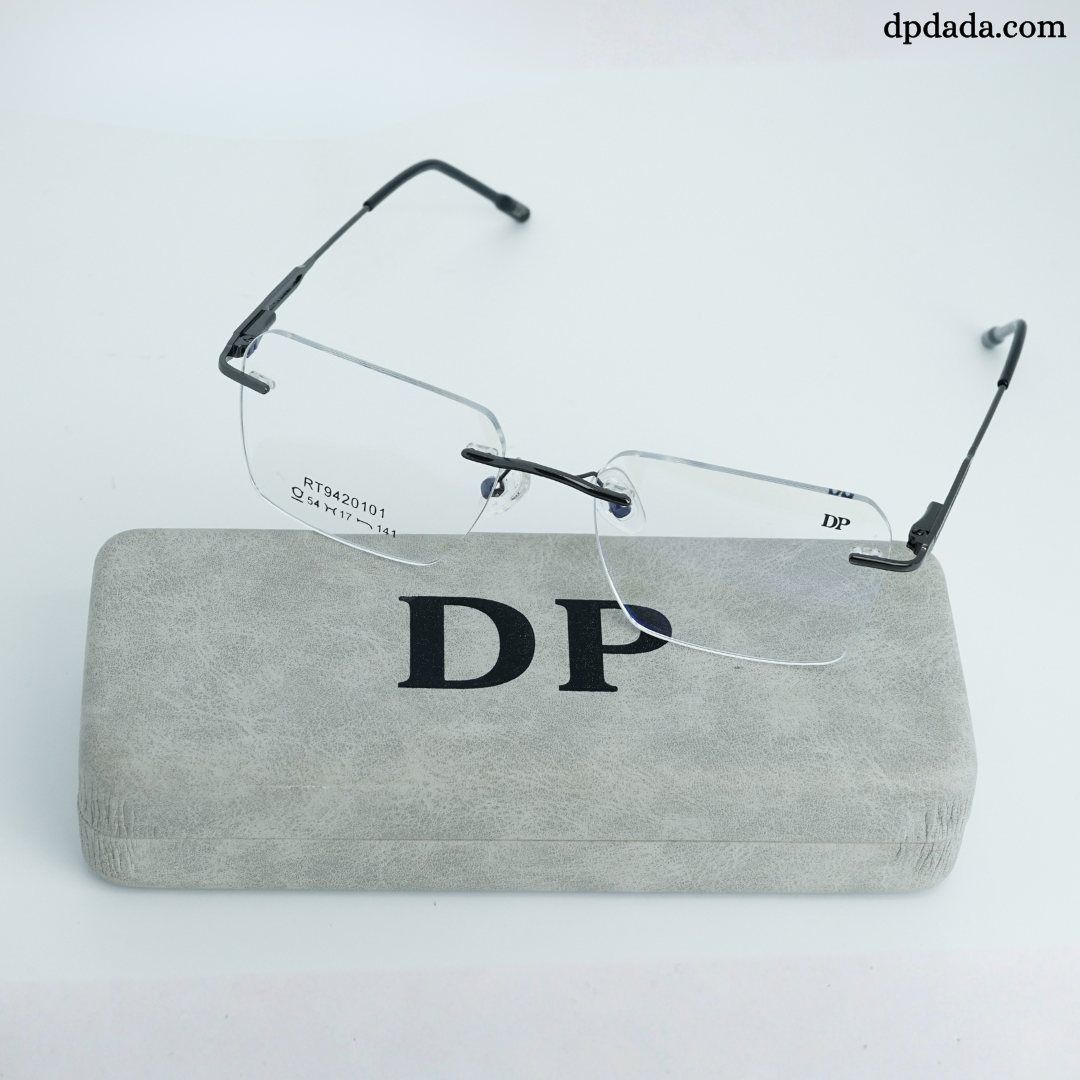 DP DADA.COM Rimless Spectacle Gun Metal RT9420101