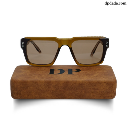 DP Retro Square Brown . DPX15