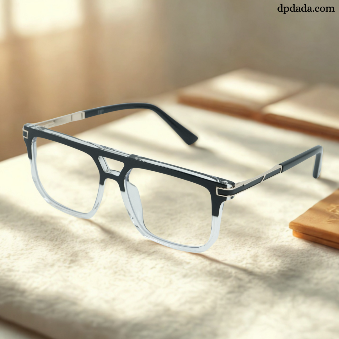 DP Dada Black &amp; Clear Gradient Eyeglasses – Model DP103