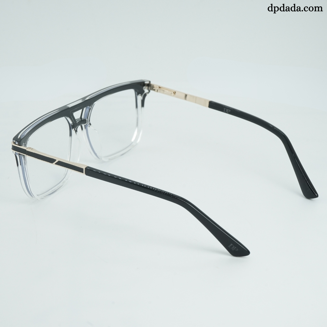 DP Dada Black &amp; Clear Gradient Eyeglasses – Model DP103