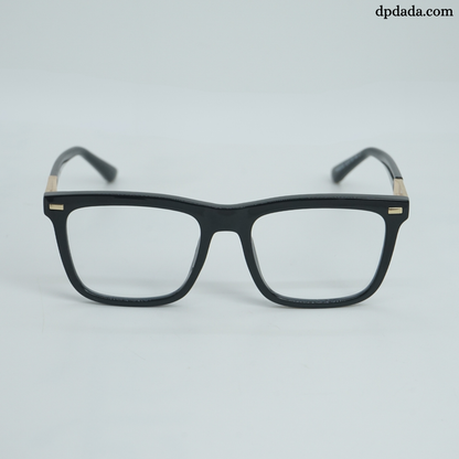 DP Dada Glossy Black Square Eyeglasses – Model DP101