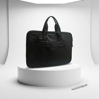 DP Dada Premium Black Executive Laptop Messenger Bag | Professional Leatherette Briefcase