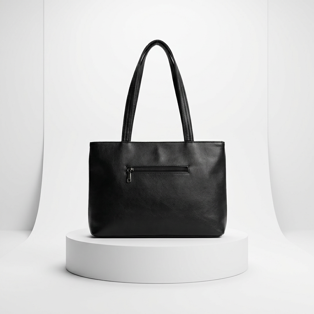 DP Dada Premium Black Quilted Tote Bag with Pouch | Stylish Shoulder Bag for Women