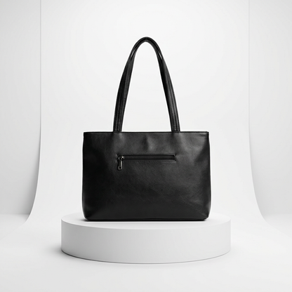DP Dada Premium Black Quilted Tote Bag with Pouch | Stylish Shoulder Bag for Women
