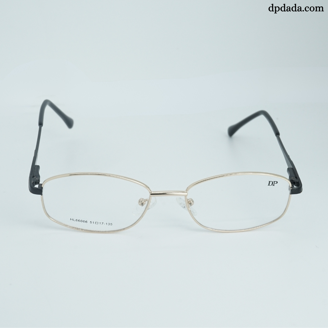 DP DADA.COM Full Metal Blue Block Glasses Gold HL660006