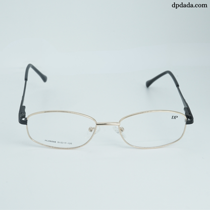 DP DADA.COM Full Metal Blue Block Glasses Gold HL660006