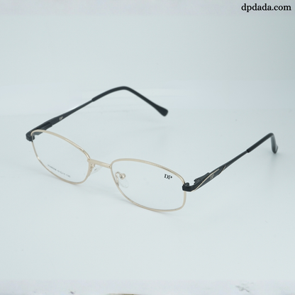 DP DADA.COM Full Metal Blue Block Glasses Gold HL660006