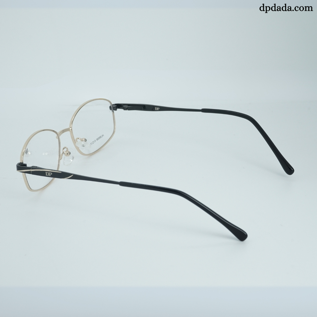DP DADA.COM Full Metal Blue Block Glasses Gold HL660006