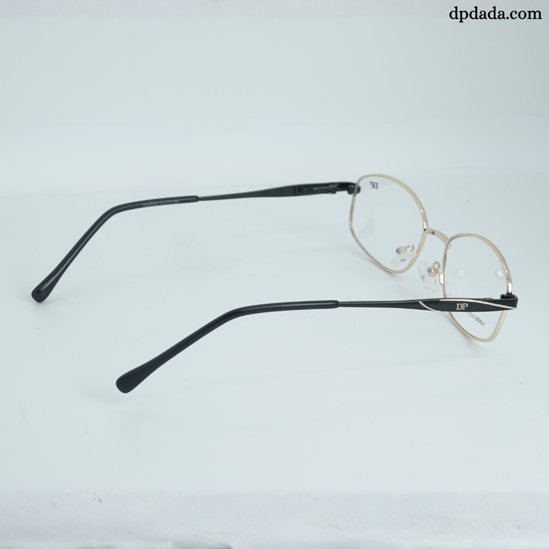 DP DADA.COM Full Metal Blue Block Glasses Gold HL660006