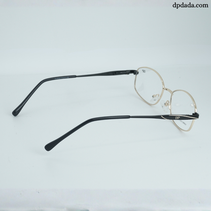 DP DADA.COM Full Metal Blue Block Glasses Gold HL660006