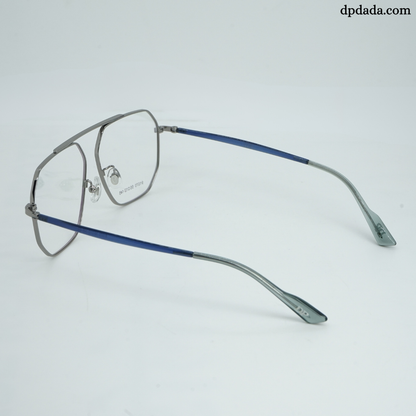 DP Dada Gunmetal Geometric Eyeglasses – Model DP104
