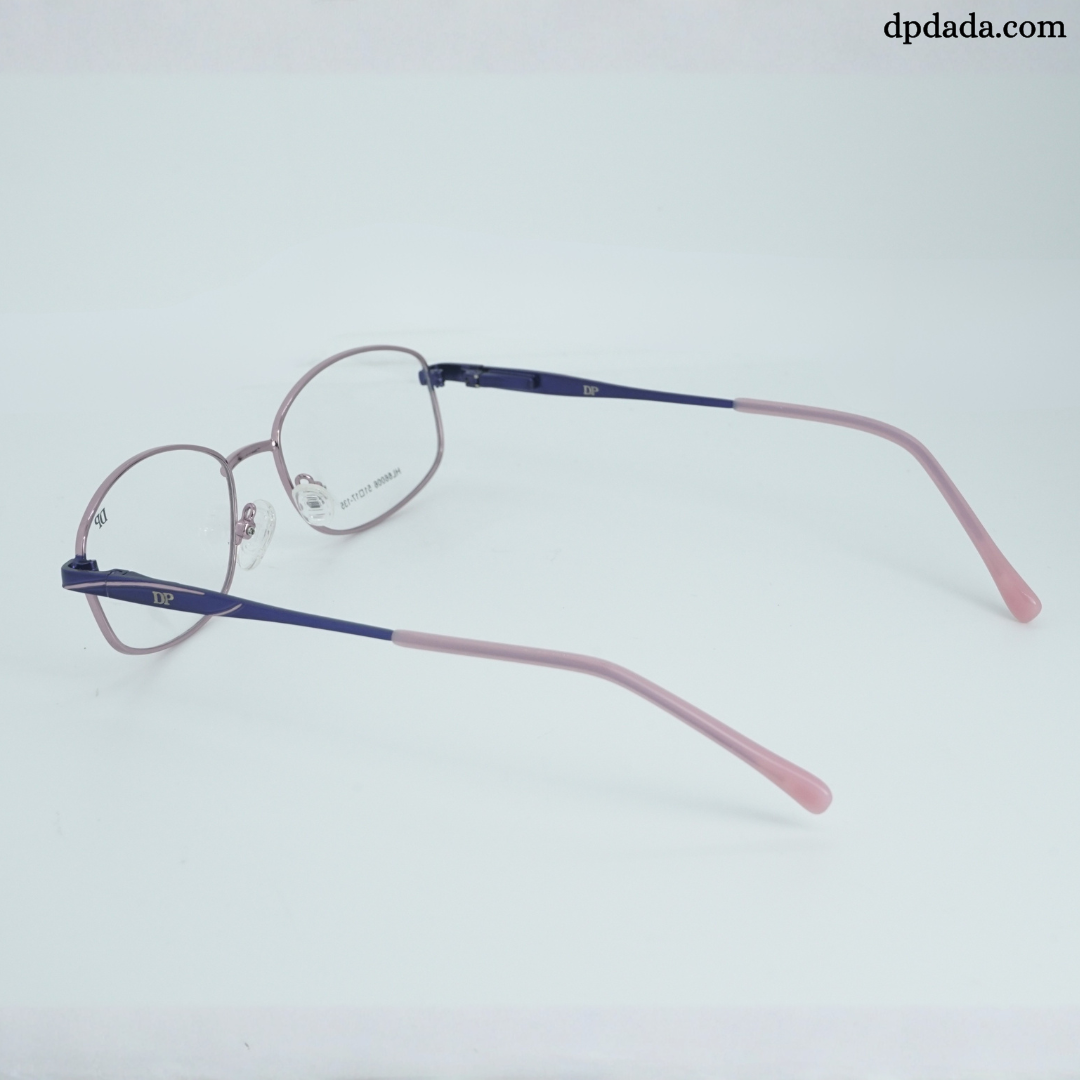 DP DADA.COM Full Metal Blue Block Glasses Pink With Blue HL660006