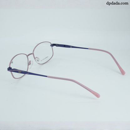 DP DADA.COM Full Metal Blue Block Glasses Pink With Blue HL660006