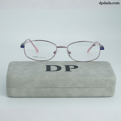 DP DADA.COM Full Metal Blue Block Glasses Pink With Blue HL660006