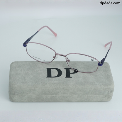 DP DADA.COM Full Metal Blue Block Glasses Pink With Blue HL660006
