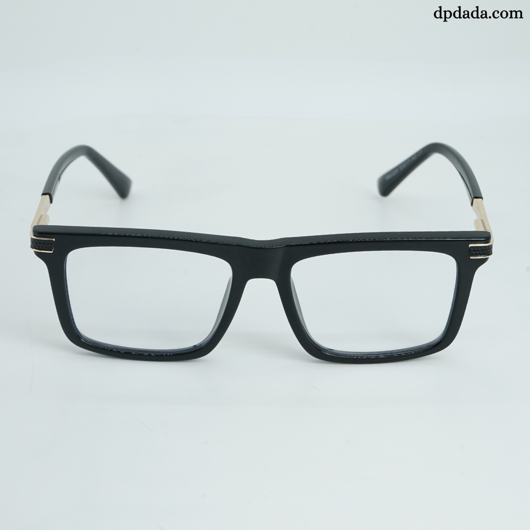 DP Dada Glossy Black Rectangle Eyeglasses – Model DP105