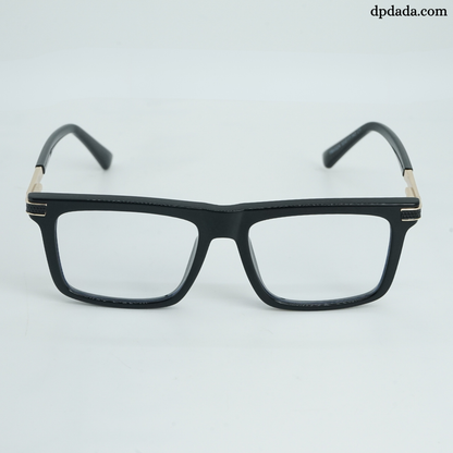 DP Dada Glossy Black Rectangle Eyeglasses – Model DP105