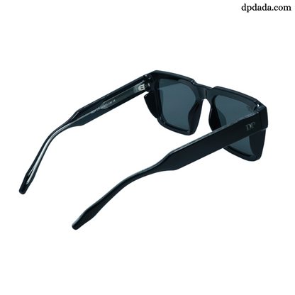 DP Retro Square Black sunglasses. DPX17
