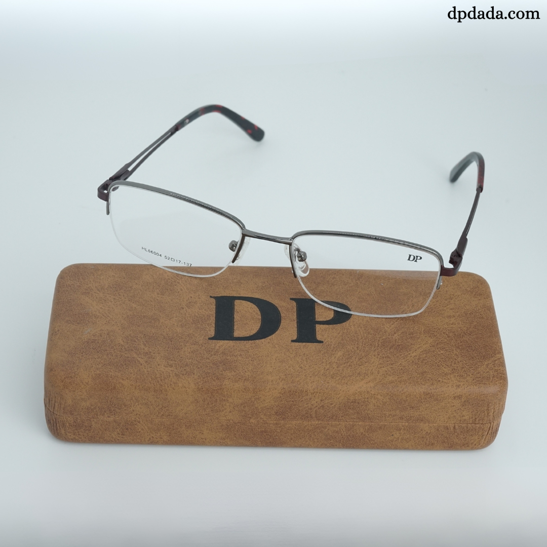 DP DADA.COM Supra Blue Block Glasses SILVER WITH RED HL66004