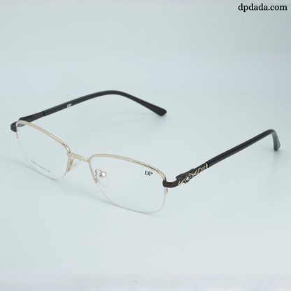 DP DADA.COM Supra Blue Block Glasses GOLD WITH BROWN HL66012