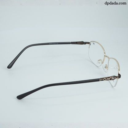 DP DADA.COM Supra Blue Block Glasses GOLD WITH BROWN HL66012