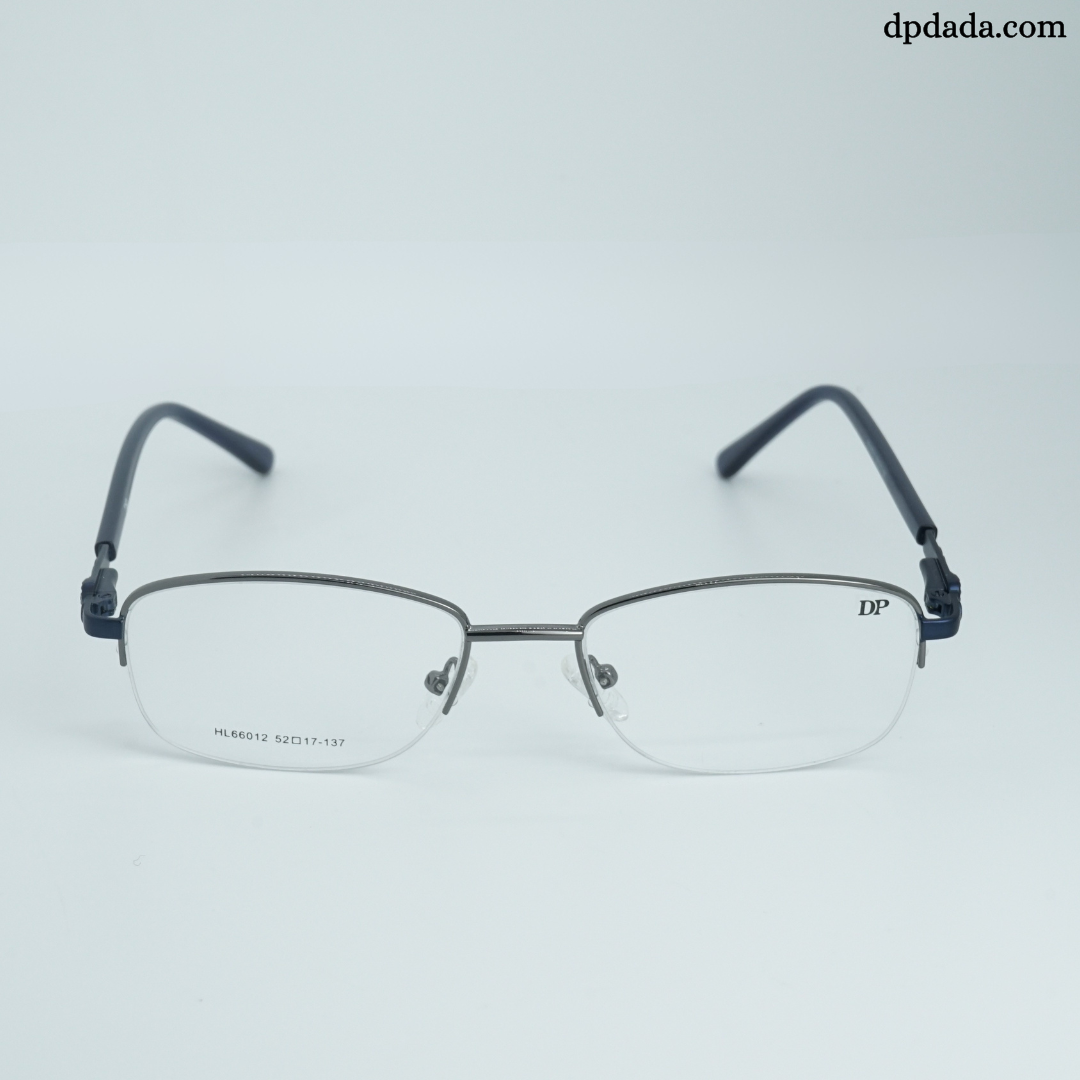 DP DADA.COM Supra Blue Block Glasses SILVER WITH BLACK HL66012