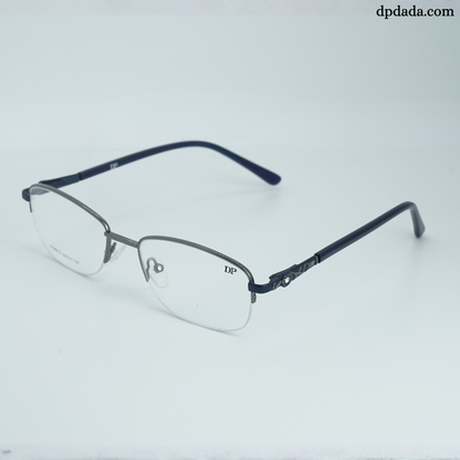 DP DADA.COM Supra Blue Block Glasses SILVER WITH BLACK HL66012