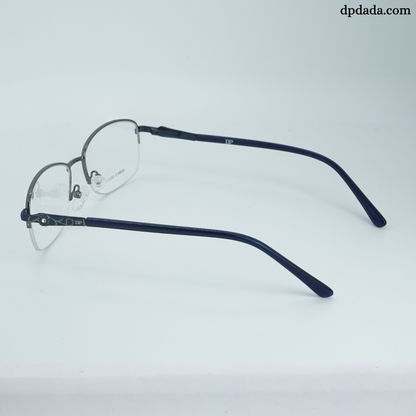 DP DADA.COM Supra Blue Block Glasses SILVER WITH BLACK HL66012