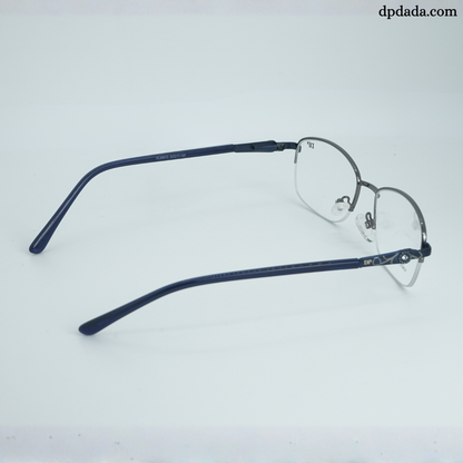 DP DADA.COM Supra Blue Block Glasses SILVER WITH BLACK HL66012