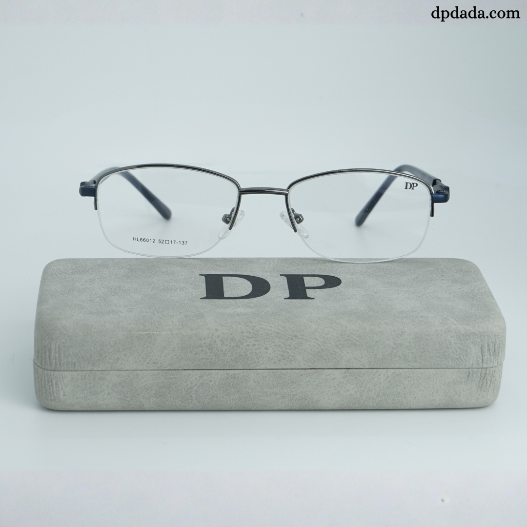 DP DADA.COM Supra Blue Block Glasses SILVER WITH BLACK HL66012
