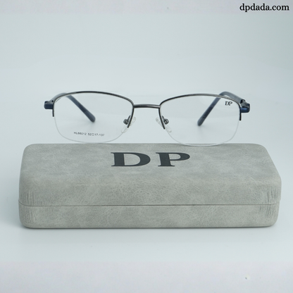 DP DADA.COM Supra Blue Block Glasses SILVER WITH BLACK HL66012