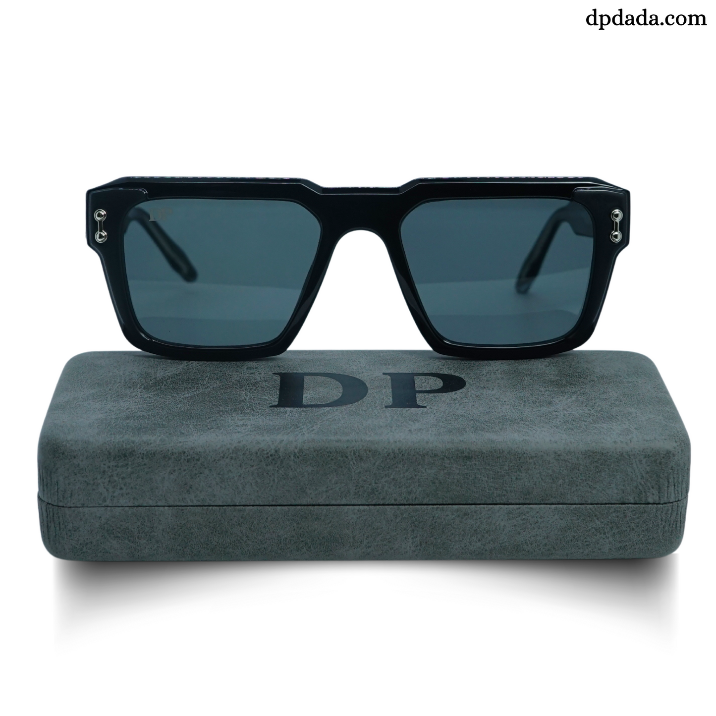 DP Retro Square Black sunglasses. DPX17