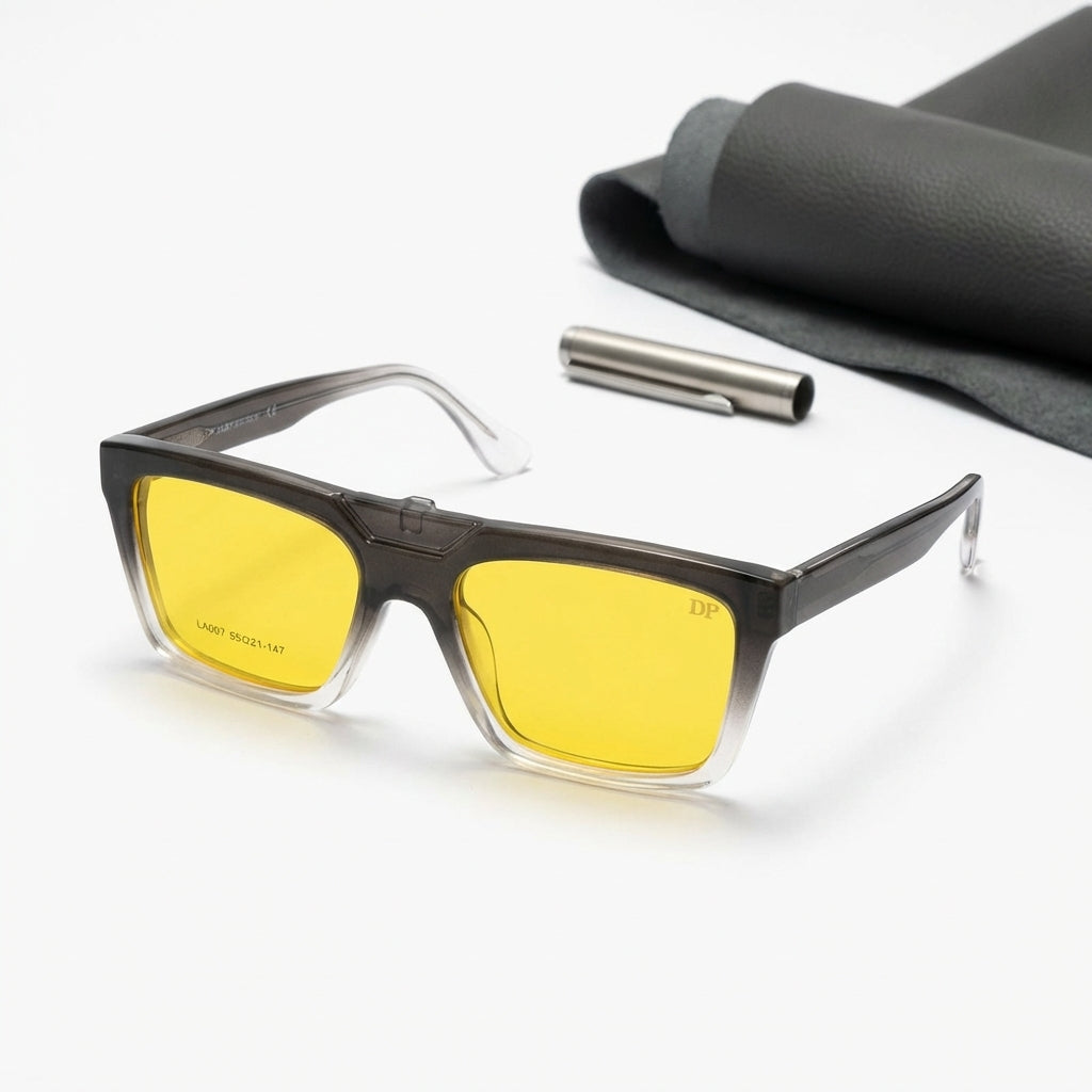 WideX Dual-Tone 3-in-1 Clip-On Eyewear with Blue Light Protection,