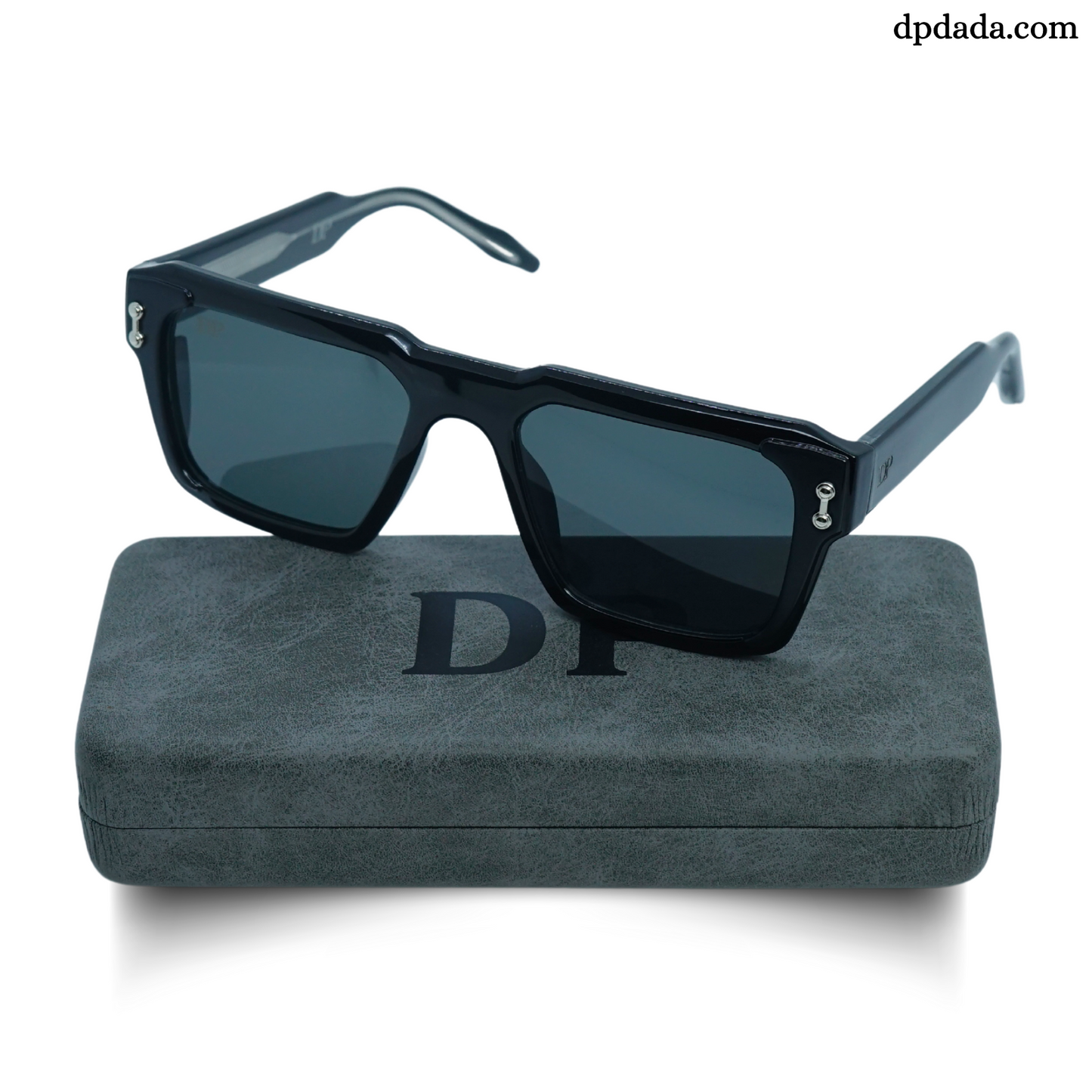 DP Retro Square Black sunglasses. DPX17