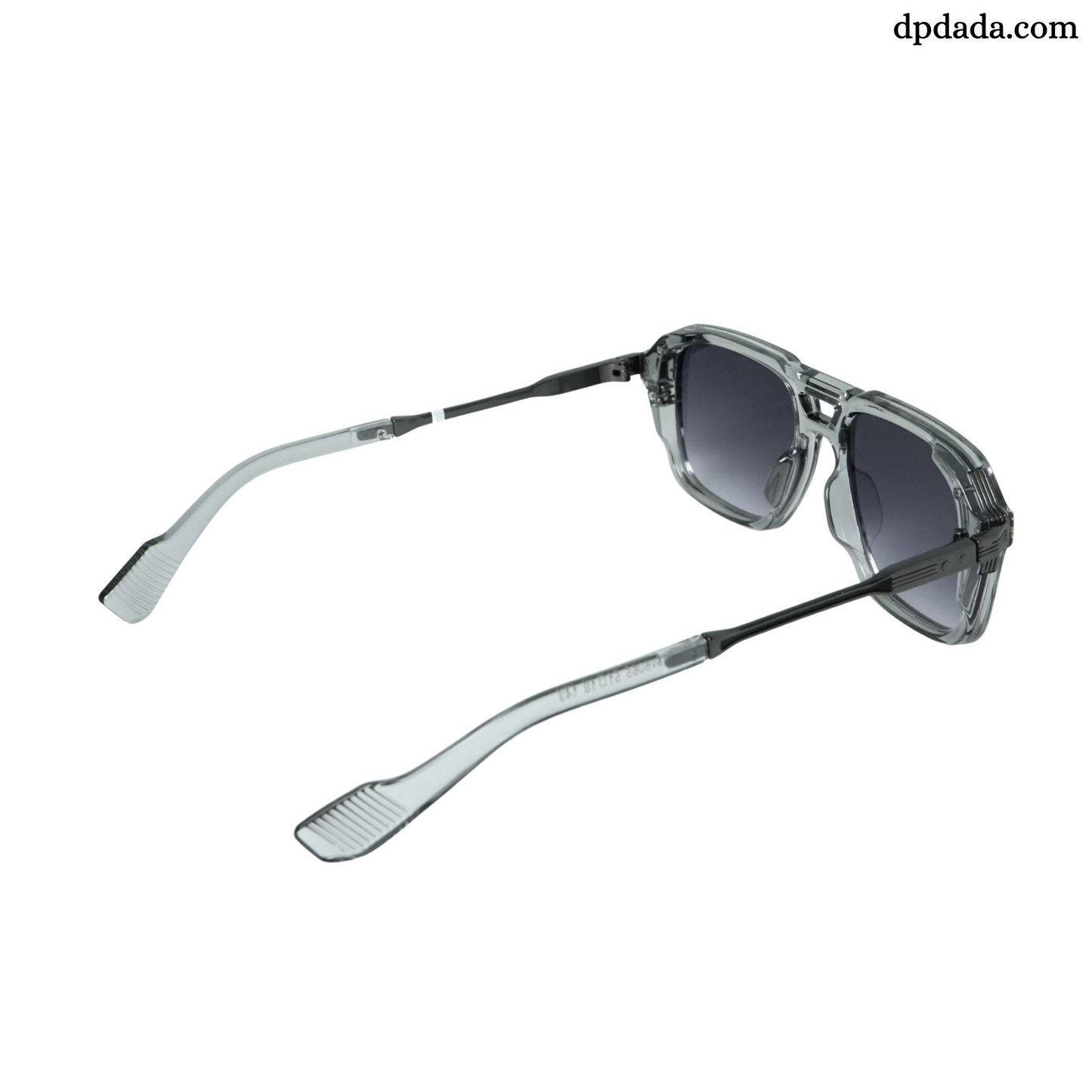 Bold Square Sunglasses (Glossy Gray with Black)-DPB09