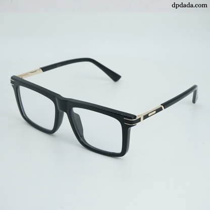 DP Dada Glossy Black Rectangle Eyeglasses – Model DP105