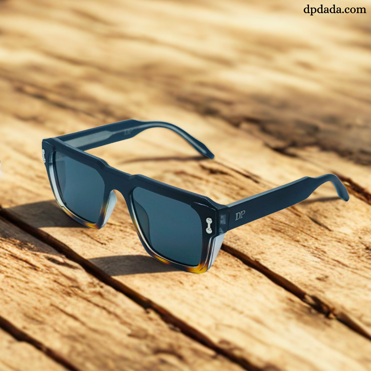 DP Retro Square Black & Tortoise Sunglasses. DPX14