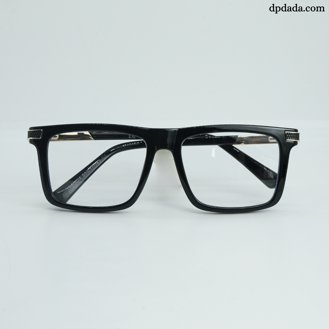 DP Dada Glossy Black Rectangle Eyeglasses – Model DP105