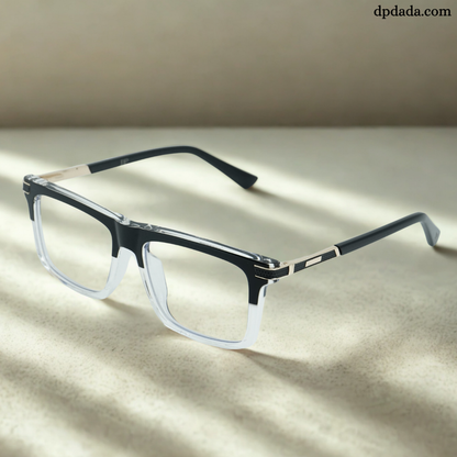DP Dada Black &amp; Clear Gradient Eyeglasses – Model DP106