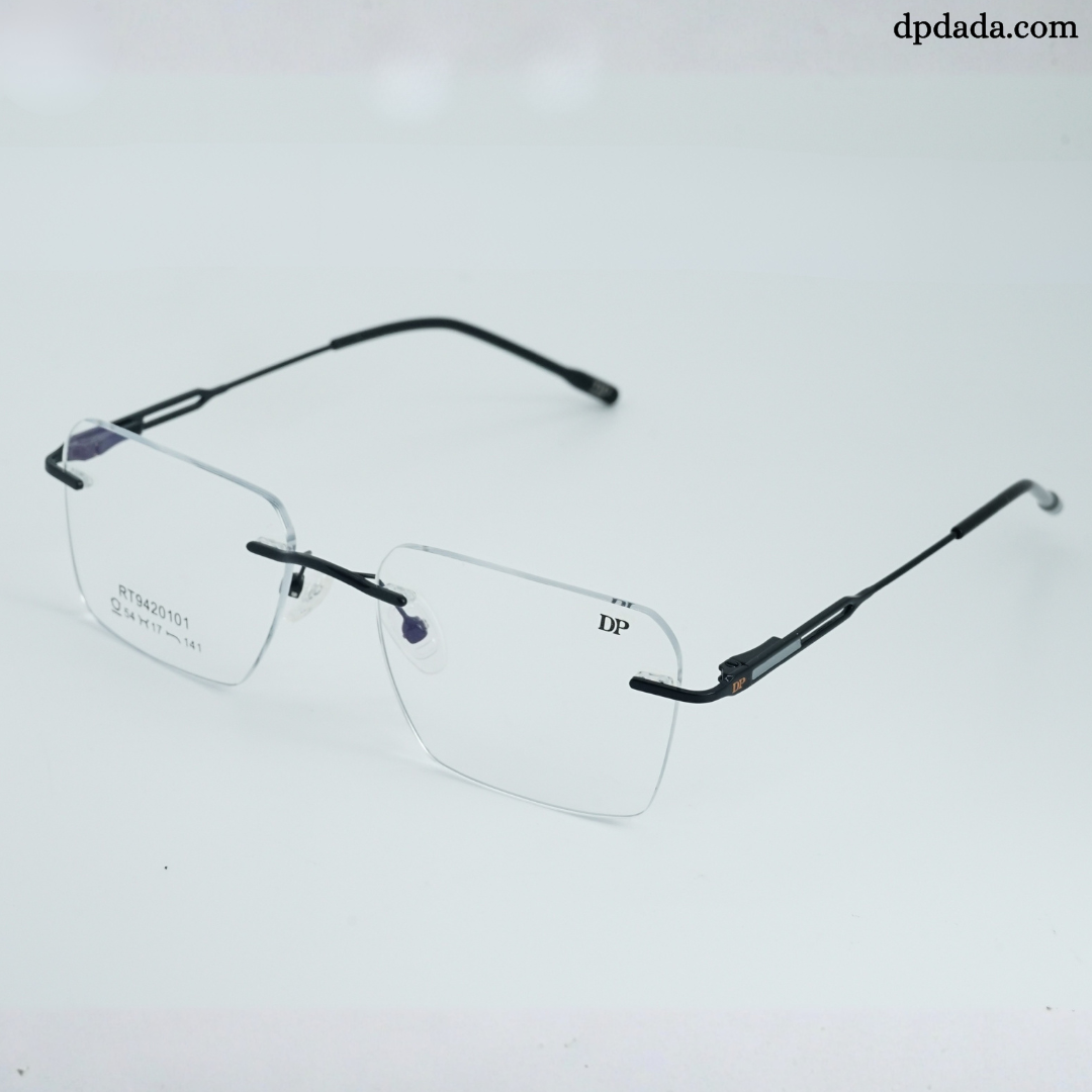 DP DADA.COM Rimless Spectacle Black RT9420101
