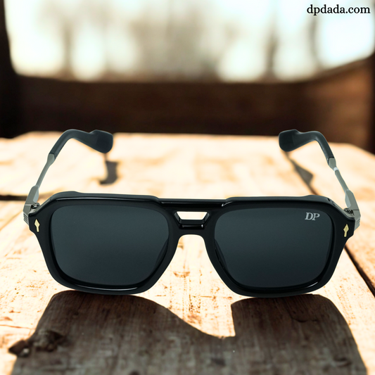 Bold Square Black With Silver-DPB10