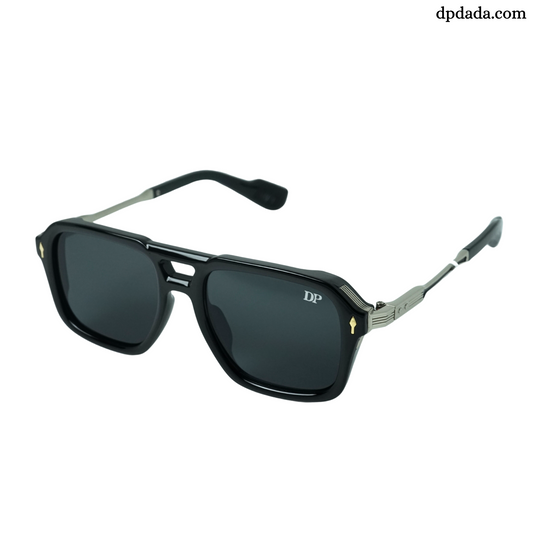 Bold Square Black With Silver-DPB10