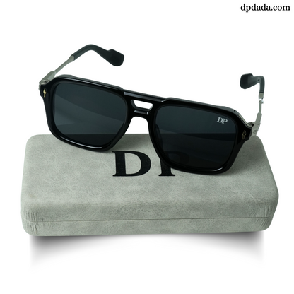 Bold Square Black With Silver-DPB10
