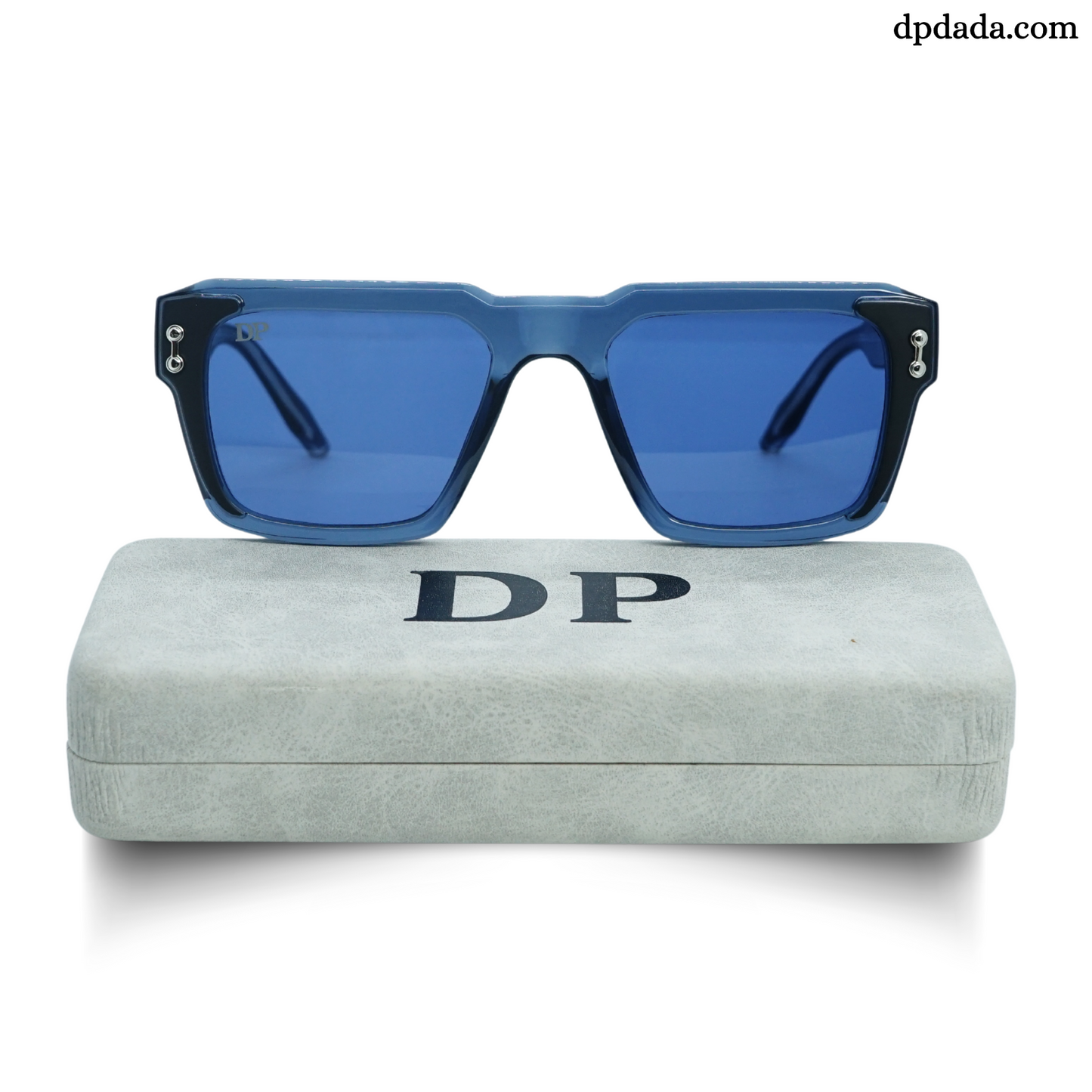 DP Retro Square  Blue Sunglasses. DPX18