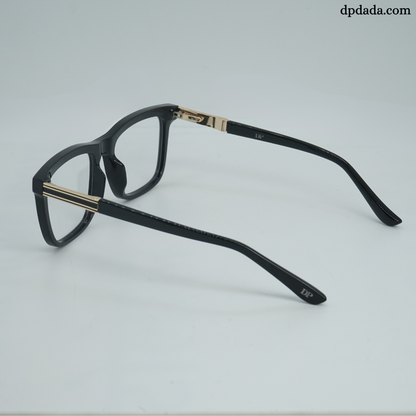 DP Dada Glossy Black Square Eyeglasses – Model DP101
