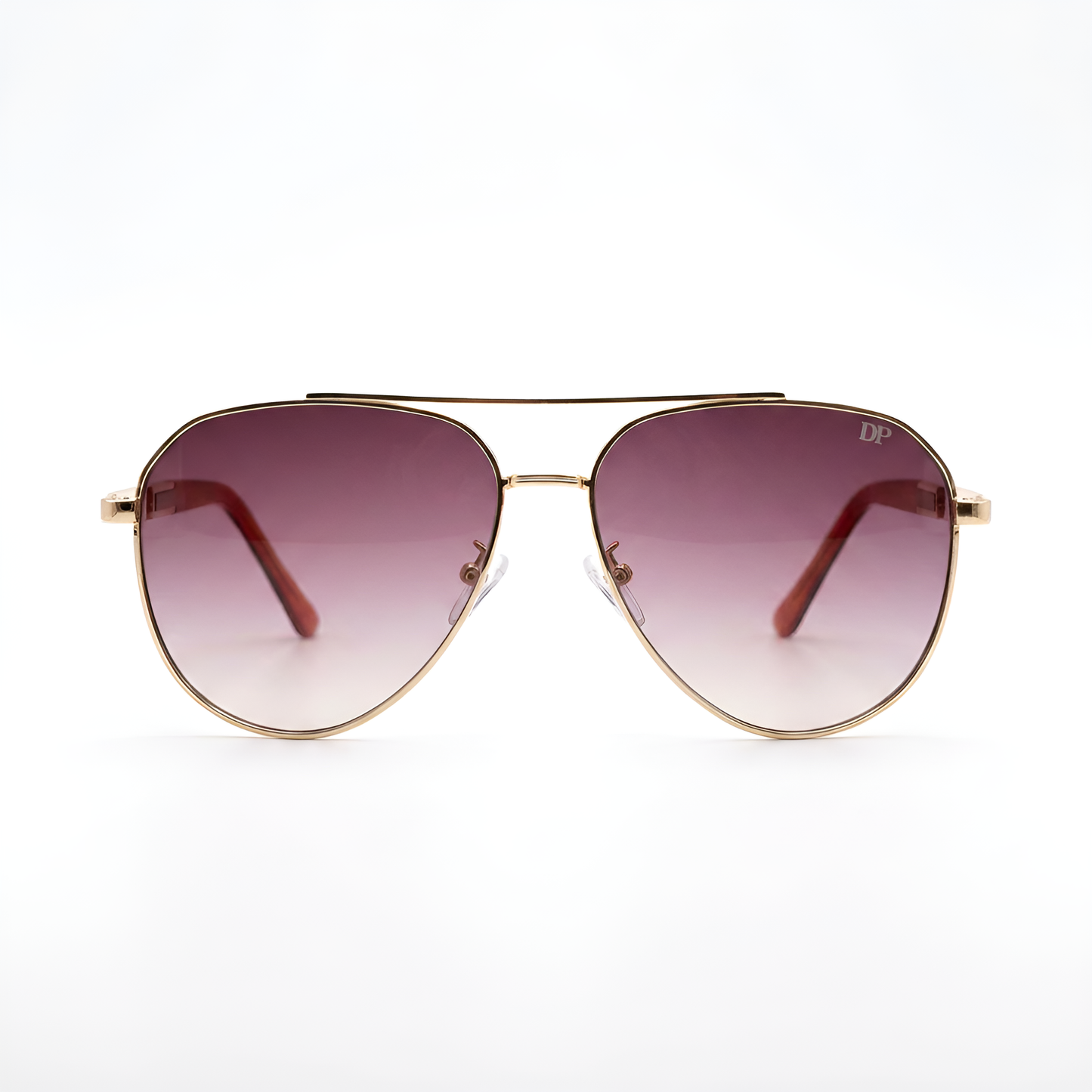 DP Aviator Sunglasses — Gold Frame & Brown Gradient Lens