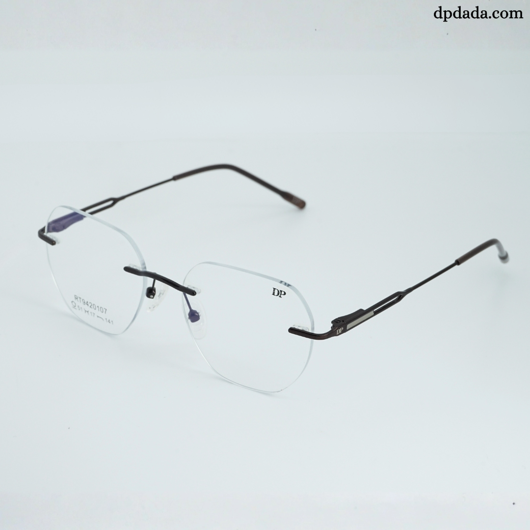 DP DADA.COM Rimless Spectacle Brown RT9420107
